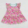 Kleidung Sets RTS Baby Girls Großhandel Flutterhülsen Tunika Lila Farbe Milch Seidenhemden Tops Frühling Kid Kleid