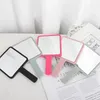 Extension Mirror Plastic Handle Portable Square Handheld Makeup Vanity Mirror Women Cosmetic Beauty Salon Supplies