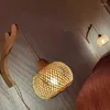 Wandlampen Iralan Bambus Lantern Licht Natural Rattan Wicker E27 Kronleuchter handgewebte Lampenschirme Lichtleuchten