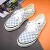 Freizeitschuhe Mode Frauen Leinwand Trend karierte Sneaker Männer komfortable Plattform Low Top Brand Skateboarding