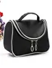 Makeup Bag With Mirror Canvas Tragbare Kosmetiktasche Portable Double Zipper Travel Black Cosmetic Bags8153637