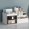 Kosmetisk arrangör stor kapacitet kosmetisk lagringslåda sminklåda arrangör skincare station container skrivbord sundries q240429