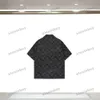 Xinxinbuy Hombres diseñador TEE THISH 2024 Italia Letra Flower Jacquard Manga corta Mujeres Algodón Negro Black Blue Caki XS-3XL