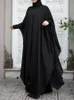 Zanzea Femmes en mousseline Abaya Eid Mubarek Hobe musulmane robe manches longues Hijab Vestidos Fashion Abayas pour femmes vêtements isamiques 240423