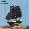 Home Decoration Mediterranean Style Caribbean Pirate Black Pearl Ship Model Birthday Gift Desk Ornament A01 Living Room Decor 240430