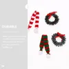 Decorative Flowers 20 Pcs House Christmas Small Wreath Toys Dollhouse Decorations Plastic Simulated Garland