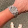 Совершенно новый высокий iced out mossanite watch бесцветные алмазные часы для мужчин Лучшее качество оптовая цена