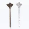10pcs 13536MM Antique silver color hairpin bronze Flower hair stick ancient hairstick metal diy hairwear hair jewelry bookmark7387006