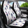 Autositz bedeckt Federn Muster weißes Paar 2 Frontschutzzubehör