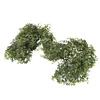 Fiori decorativi 9 pacco Ghirlanda artificiale viti finto eucalipto Greenery Wedding Wedding Arch Wall Decor 6 piedi