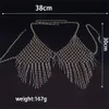 Accesorios de vestuario Arnés de maldito Drinestone Tassel Brail Cadena de clubes nocturnos Festival Hollow Festival Tops Crystal Sexy Body Jewelry for Women