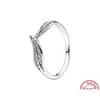 Pierścienie 925 Sier Women Fit pierścień oryginalny serce korona moda księżniczka tiara błyszcząca miłość wie, dostarczka biżuteria dhgjm