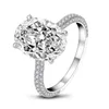 Anelli di banda Ring di diamanti da donna classico Diamond% True 925 Sterling Silver Party Wedding Ring Reghipment Gioielli di fidanzamento Q240429