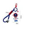 Keychains Lanyards Cartoon Heart Rate Cool Lightning Rabbit Keychain Female Car Astronaut Doll Wrist Rope Keyring Bag Charm Pendant Accessory Gift Q240429
