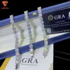 Модные ювелирные украшения 8 мм белый золотой сертификат GRA Сертификат хип-хоп индивидуальные цепочки D Vvs Diamond Moissanite теннисная цепь