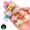 Keychains Lonyards Mini Luminous Fruit Bubble Tea tasse Keetchain Womens Sac Mignon de simulation Toy Pendant Sac décoratif créatif DIY CADEAU Q240429