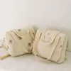 Torby na pieluchy Korea Mommy Bag haftowa niedźwiedź króliczka bawełniana torba na pieluchy do wózka dziecięcego Lekkie duże worki macierzyńskie dla dzieci D240429