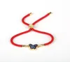 Bracelets de charme kejialai filetage rouge corde à main tressée à la main ajusté pour femmes hommes enfants druzy bijoux papillon