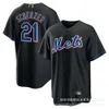 Jerseys Clothing York Mets Lindor 12#Scherzer 21#48 Royal Player Jersey