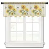 Rideau ferme de tournesol abeille rétro à plaid petite fenêtre tulle pur à chambre courte salon décor de la maison drapes voile