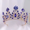 Tiaras Baroque Big Ab Crystal Tiara Crown Wedding Sward Party Hair Dewelry Vintage Queen Bridal Bride Accessories