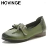 Chaussures décontractées ballet vert luxueux confortable élégant mocassins en cuir authentique pour femmes bowknot femme mocassins bleu doux