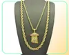 Hip Hip Iced Out Jesus Face Pendant W 24 10mm 30 Rope ketting ketting set 2 PCS ketting set rapperaccessoires251C3688156
