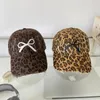 Ball Caps Korean Version Retro Y2k Leopard Print Bow Baseball Cap Women's Spring And Summer Grinding Holes Old Adjustable Sports Hat