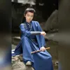 Ropa étnica Hanfu Song Dynasty Outfits Men Black Blue Hanfu Mens China tradicional tradicional ropa tradicional para hombres Voilet para cosplay