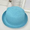 Caps Hats New Handmade Straw hat 7-color Childrens Straw hat Summer Cool Hat Outdoor Travel Male and Female Baby Cat Ear Sun Hat GorroL240429