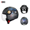 Motorfiets helmen retro helm 3/4 gezicht zomer elektrische scooter motobike casco motocycling capacete dot certificering ademende certificering