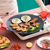 Gianxi Grill Pan Korean Round Non-Stick Barbecue Plate Outdoor Travel Camping Stekpanna Hushållens griddle Barbecue Tillbehör 240411