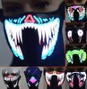 Halloweenowa Muzyka Muzyka LED Maska Dźwięk Aktywowany LED Light Up Mask for Dancing Night Riding Masquerade XD207574418680