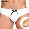 Swimwear masculin fyxljj Nouveau costume de plage d'été Sexy Mens nage de surf short basse taille en dentelle sport bikini pantalon Q240429