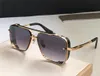 NOVO POPULAR POPULIVO TOP SUNGLESSES Edition Limited Edition Six Men Men Glasses K Gold Retro Square Frame Crystal Cutting Lens com grade destacável2693825