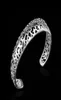 Factory 925 Sterling Silver Compated Fashion Jewelry Charm Hollow Bangle Bracelet Girl Madam 10PCSlot3144732