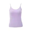 Women's Tanks Camis Padded Bra Womens Modal Italian Solid Cami Top Tank Top Womens Camisole With Built In Bra Sports Home Camisole Fitness Tank TopL240429