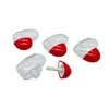Garrafas de armazenamento Tubos de gloss de maquiagem vazios em forma de coração recipiente de plástico vermelho 5ml mini pacote de cosméticos transparente