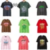 Spider t Shirt Men Designer Tshirt Number 55555 Star Foam Print High Quality Pure Cotton Pink Green Women Tshirts Trendy Couple Tee Loose Versatile Mens Summer 9AK3