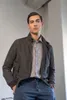 Men Jackets Spring Dark Brown kiton Nautical Jacket Sunscreen Light Coat