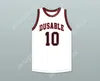 Niestandardowe nazwa Niewiele młodzież/dzieci Maurice Policzki 10 Dusable High School Panthers White Basketball Jersey 2 Top Sched S-6xl