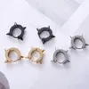 Stud Earrings Black Punk Women Men Ear Studs Spike Rivet Hoop Huggie Gothic Stainless Steel Earring Jewelry Gifts Accessories