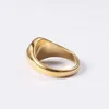 Band Rings Womens circular logo ring stainless steel minimum size elegant jewelry waterproof Q240429