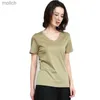 T-shirt damski MRMT 2024 NOWOŚĆ towar w dekolcie bawełniana T-shirt damski jedwabny bawełniany krótki rękaw Pure Cotton Top T-Shirtwx