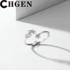 Cluster anneaux chgen les femmes riches en argent siltor silver silver silver ajustives bijoux élégants