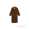 Damesjas Cashmere Coat Designer Fashion Coat Madame-serie Classic dubbelzijdige wollen losse borsten jas dames zwart bruin maxmaras