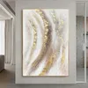 High quality Handmade acrylic oil painting on canvas texture golden foil poster wall art decor hanging picture for living room 240415