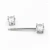 Other Body Jewelry 925 Sterling Sier Nipple Ring Front Facing Double Cz Bar Barbell 18G 14/16Mm Drop Delivery Dhve2