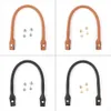 2pcs 45cm Black Tan Brown Bag Handles Replacement PU Leather Shoulder Bag Strap Bag Belt For DIY Women Handbag Accessories 240422