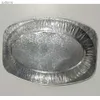 Jednorazowe plastikowe zastawa stołowa jednorazowa owalna płyta serwisowa aluminiowa folia foliowa zastawa stołowa i zastawa stołowa do gastronomicznych celów grilla i bankietu WX